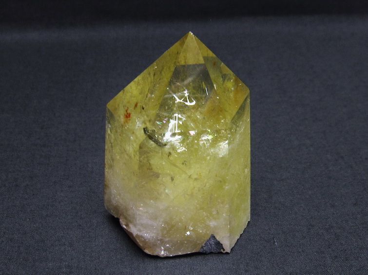 シトリン 六角柱 虹入り 原石 一点物 142-5322