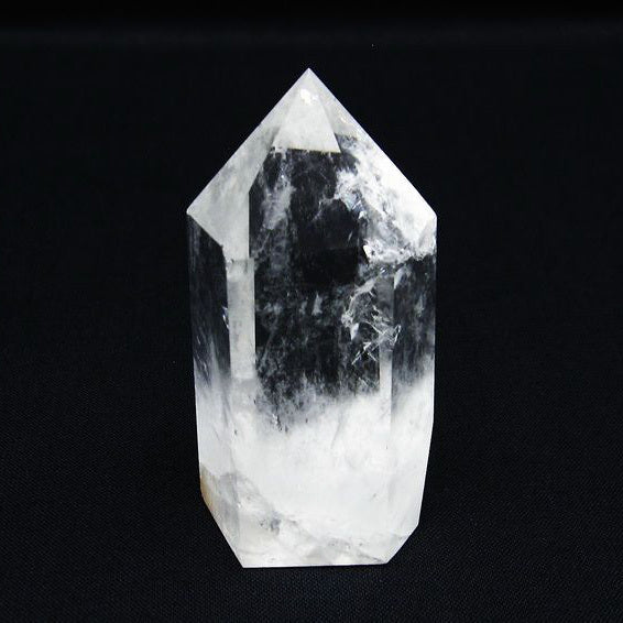 水晶 六角柱 水晶ポイント 原石 置物 一点物  142-6294