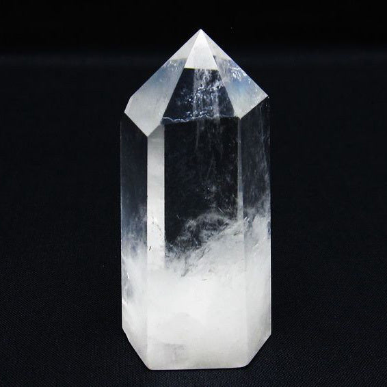 水晶 六角柱 水晶ポイント 原石 置物 一点物  142-6300