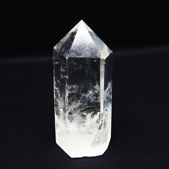 水晶 六角柱 水晶ポイント 原石 置物 一点物  142-6319