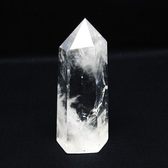 水晶 六角柱 水晶ポイント 原石 置物 一点物  142-6329