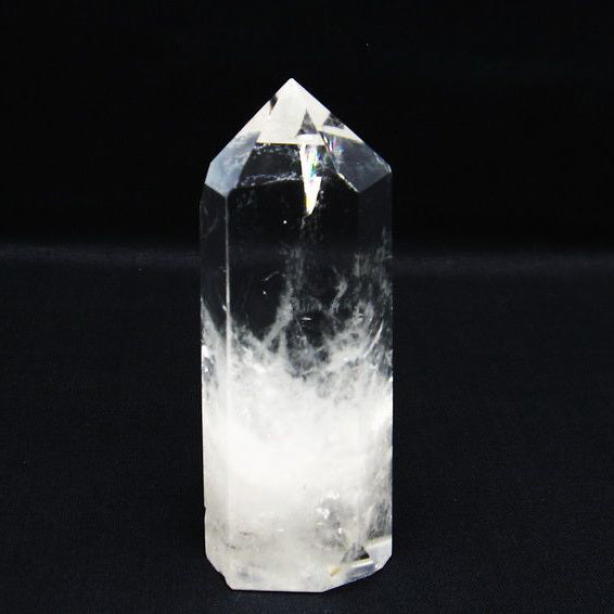 水晶 六角柱 水晶ポイント 原石 置物 一点物  142-6332