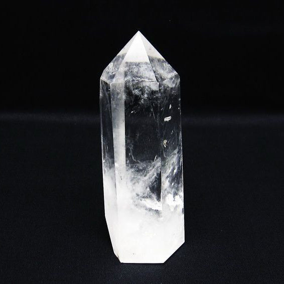 水晶 六角柱 水晶ポイント 原石 置物 一点物  142-6333