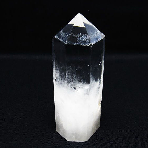 水晶 六角柱 水晶ポイント 原石 置物 一点物  142-6334