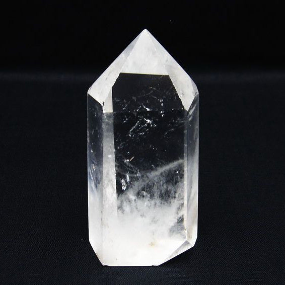 水晶 六角柱 水晶ポイント 原石 置物 一点物  142-6338