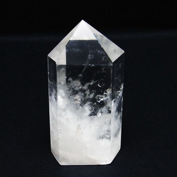 水晶 六角柱 水晶ポイント 原石 置物 一点物  142-6345