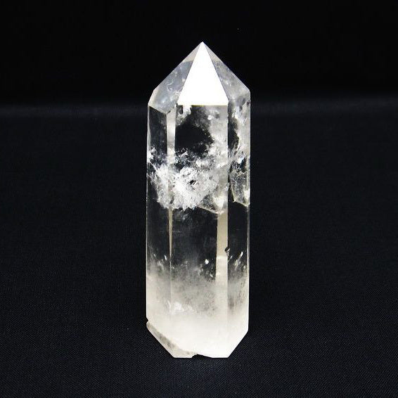 水晶 六角柱 水晶ポイント 原石 置物 一点物  142-6353