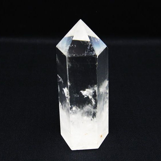 水晶 六角柱 水晶ポイント 原石 置物 一点物  142-6357