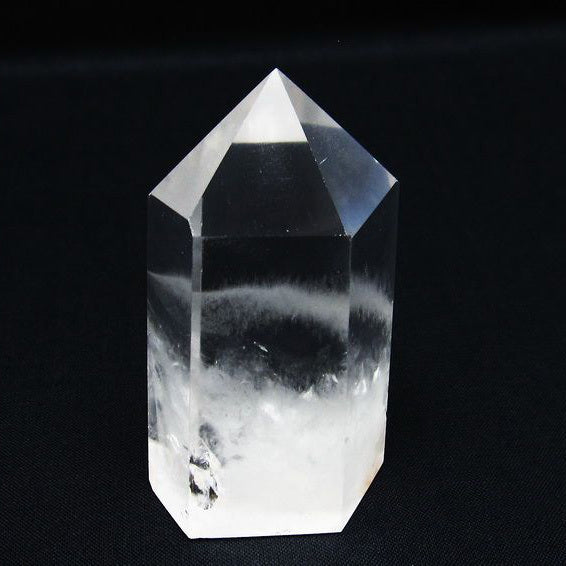 水晶 六角柱 水晶ポイント 原石 置物 一点物  142-6365