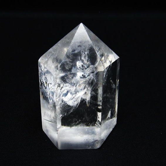 水晶 六角柱 水晶ポイント 原石 置物 一点物  142-6381