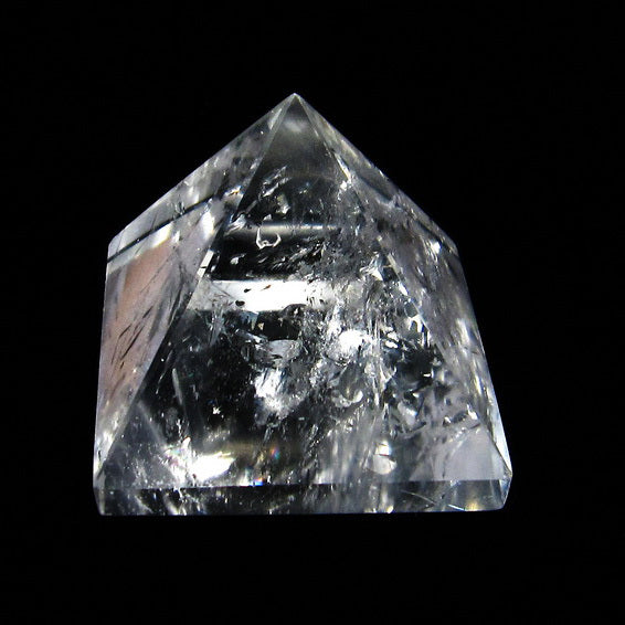 水晶 ピラミッド置物 虹入り 一点物 145-545