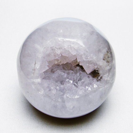 アゲート 笑口丸玉 ジオード スフィア 丸玉 一点物 [送料無料] 151-5592