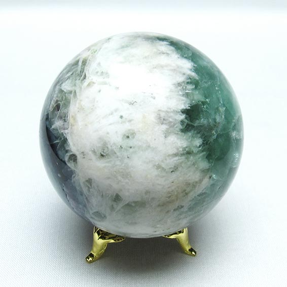 エンジェルフェザー フローライト 丸玉 60mm 一点物 [送料無料] 151-7225