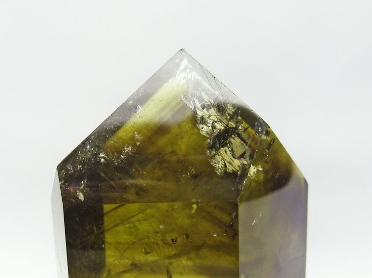 1Kg シトリン 六角柱 虹入り ファントム 台座付属 一点物 152-164