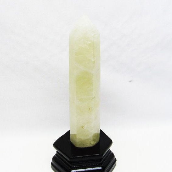 シトリンクォーツ 六角柱 シトリン ポイント 置物 原石 台座付属 一点物 152-2273