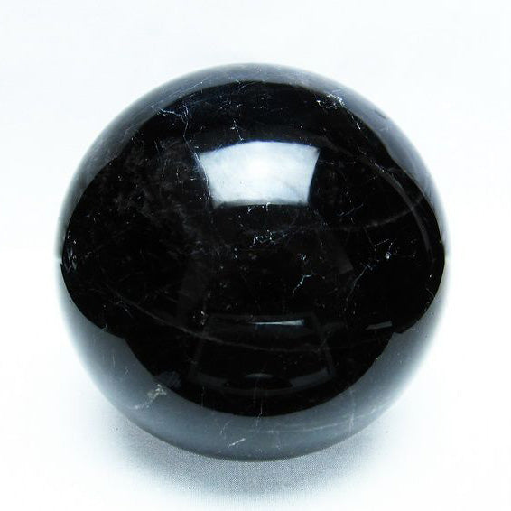 3.5Kg モリオン 丸玉 黒水晶 スフィア 137mm 原石 置物 一点物 [送料無料] 161-743