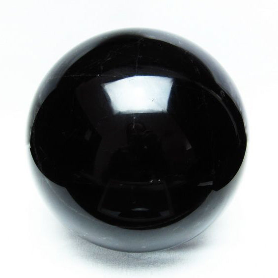 5.9Kg モリオン 丸玉 黒水晶 スフィア 163mm 原石 置物 一点物 [送料無料] 161-758