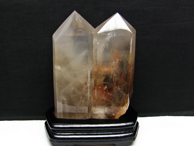 2.7Kg 水晶 六角柱 ダブルポイント 台座付属  一点物 162-148
