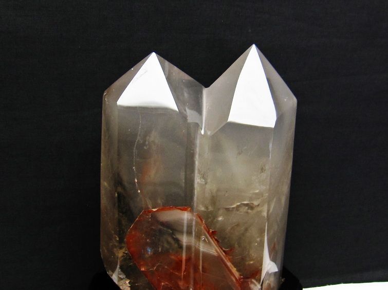 2.7Kg 水晶 六角柱 ダブルポイント 台座付属  一点物 162-148