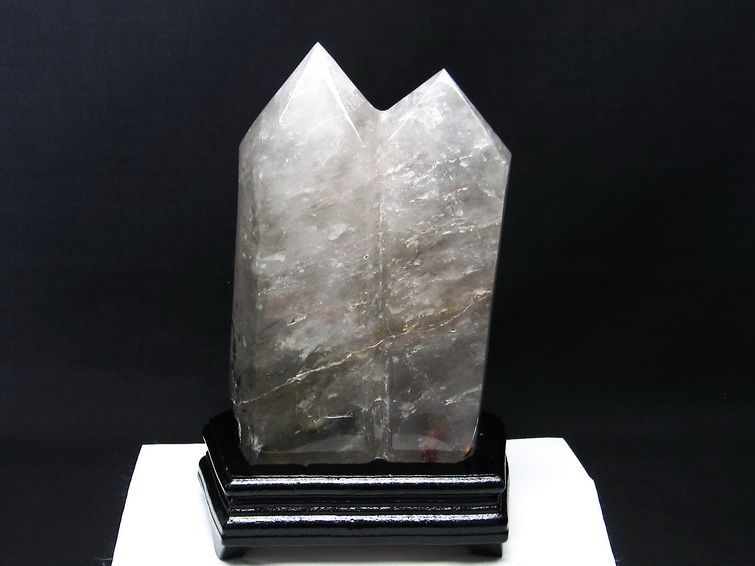 3.7Kg 水晶 六角柱 ダブルポイント 台座付属  一点物 162-235