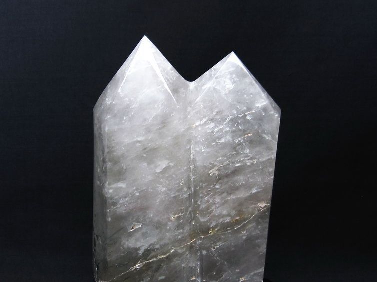 3.7Kg 水晶 六角柱 ダブルポイント 台座付属  一点物 162-235