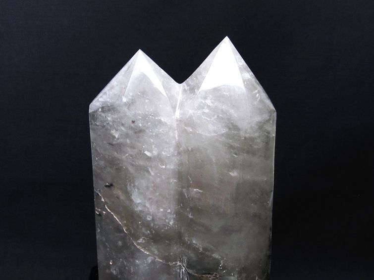 3.7Kg 水晶 六角柱 ダブルポイント 台座付属  一点物 162-235
