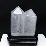2.6Kg 水晶 六角柱 ダブルポイント 台座付属 トルマリン [送料無料] 一点物 162-236