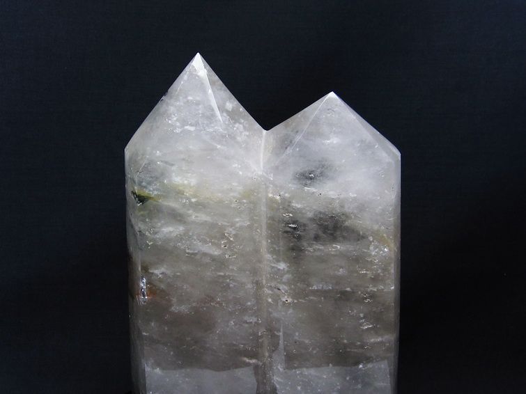 2.8Kg 水晶 六角柱 ダブルポイント 台座付属  一点物 162-237