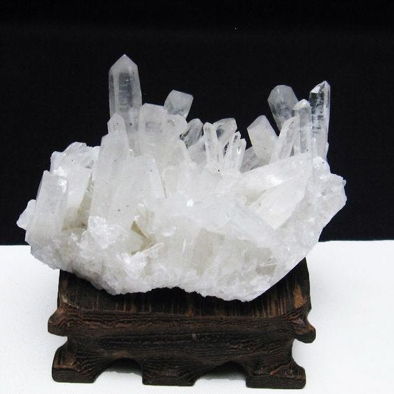 水晶 クラスター 四川省産 水晶 原石 台座付属 一点物 172-2842