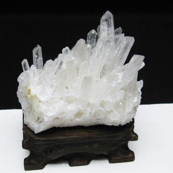 水晶 クラスター 四川省産 水晶 原石 台座付属 一点物 172-2845