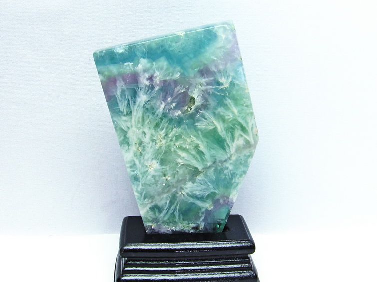 エンジェルフェザー フローライト 原石 台座付属 送料無料 一点物 181-1540 エンジェルフェザー フローライト 原石 フローライト 磨き石 蛍石 螢石