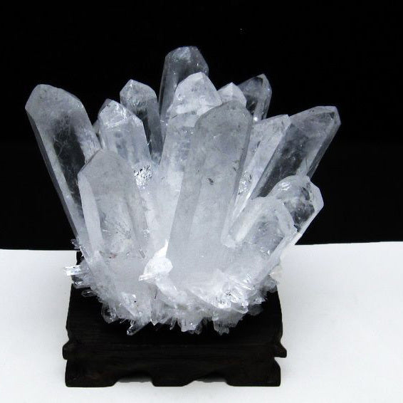 水晶 クラスター 水晶 原石 置物 浄化用水晶 インテリア 台座付属 一点物 [送料無料] 182-5287