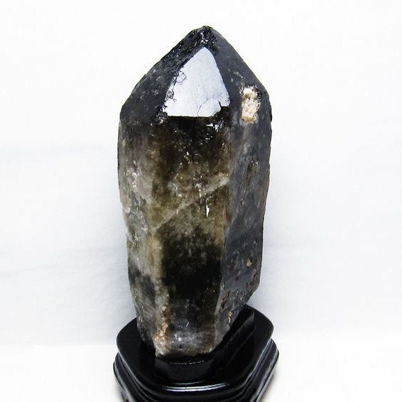 6.1Kg モリオン 黒水晶 原石 台座付属 [送料無料] 一点物 191-375