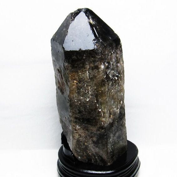 6.3Kg モリオン 黒水晶 原石 台座付属 [送料無料] 一点物 191-376