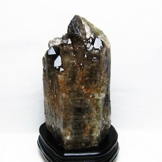 4.5Kg モリオン 黒水晶 原石 台座付属 [送料無料] 一点物 191-385