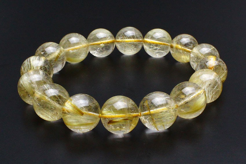 ルチル ブレスレット タイチンルチルクォーツ ブレスレット 13mm