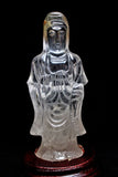 1.1Kg クリスタルクォーツ 水晶 彫刻品 オブジェ 置き物 観音置物 送料無料 一点物 254-13