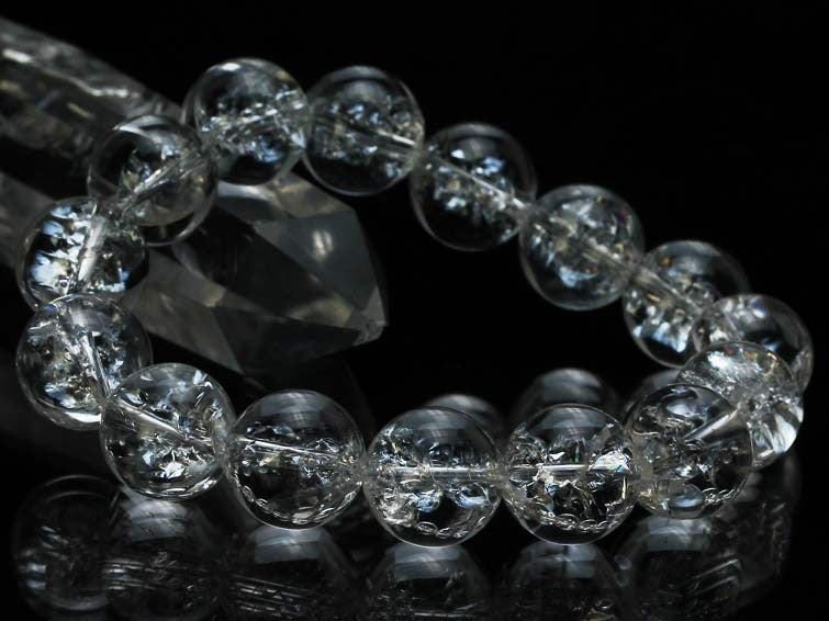 アイリスクォーツ 水晶 ブレスレット 14mm ランダム発送 メール便可 [M便 1/10] 711-213