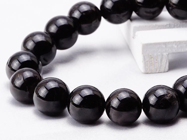 モリオン 黒水晶 ブレスレット 12mm～13mm ランダム発送 メール便可 [M便 1/10] 711-255