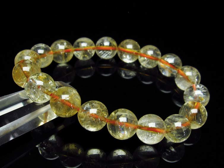 シトリン ブレスレット 11mm Citrine メンズ レディース ランダム発送 メール便可 [M便 1/10] 711-288