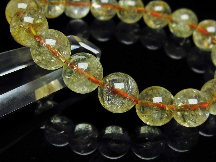 シトリン ブレスレット 11mm Citrine メンズ レディース ランダム発送 メール便可 [M便 1/10] 711-288