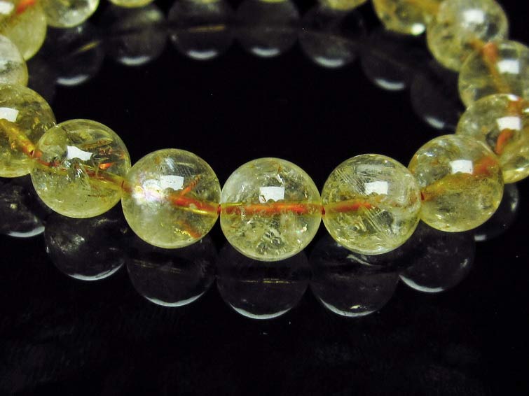 シトリン ブレスレット 11mm Citrine メンズ レディース ランダム発送 メール便可 [M便 1/10] 711-288