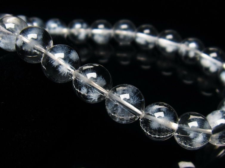 水晶 ブレスレット レーザー彫刻入り 8mm ランダム発送 メール便可 [M便 1/10] 711-337