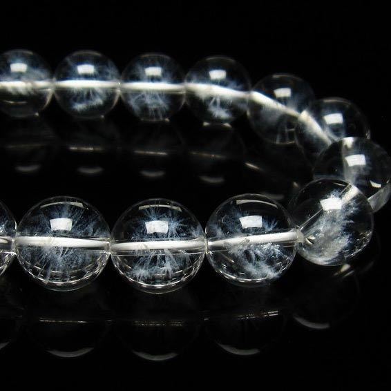 水晶 ブレスレット レーザー彫刻入り 12mm [送料無料] [M便 1/10] ランダム発送  711-338