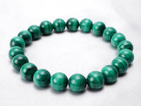 マラカイト ブレスレット 10mm malachite 孔雀石 ブレス メンズ レディース アクセサリー ランダム発送 メール便可 [M便 1/10] 711-354