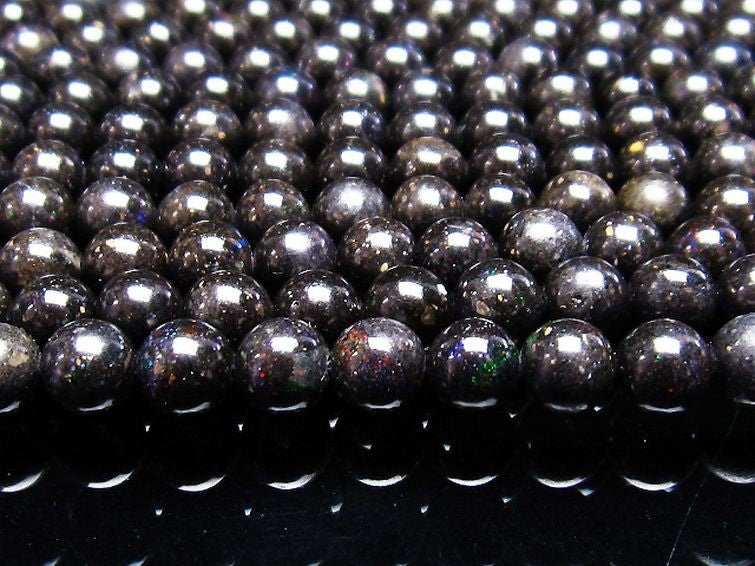 ブラックオパール ブラックマトリックスオパール  一連 6mm  ランダム発送  714-76