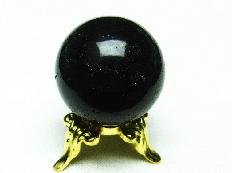 モリオン 丸玉 黒水晶 スフィア 20mm～30mm 山東省産  ランダム発送  741-1