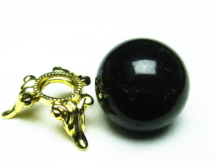 モリオン 丸玉 黒水晶 スフィア 20mm～30mm 山東省産  ランダム発送  741-1